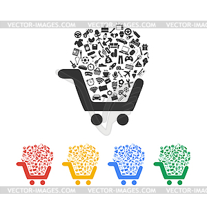 Shopping icon set - stock vector clipart