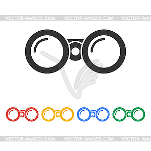 Binocular icon. Flat design style - vector image