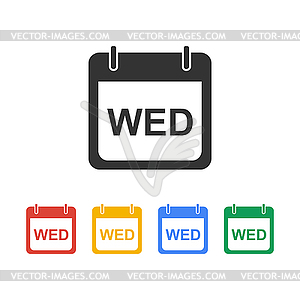 Days of week. Modern design flat style icon - vector clip art