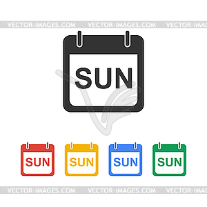 Days of week. Modern design flat style icon - vector image