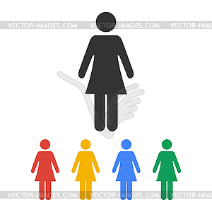 Woman - icon - vector clipart