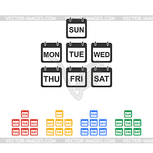 Flat calendar icon - vector EPS clipart