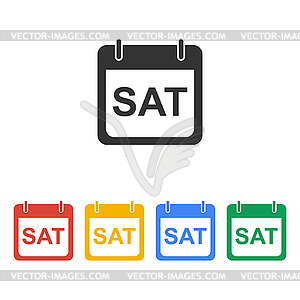Days of week. Modern design flat style icon - vector clipart