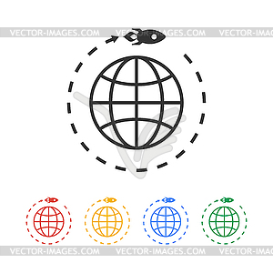 Sign. Rocket - vector clipart
