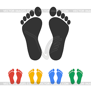 Footprint - icon - vector clipart