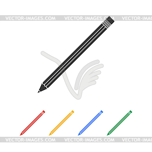 Pencil icon. Flat design style - vector clipart