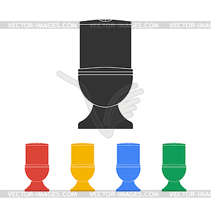 Toilet icon. Flat design style - vector clipart