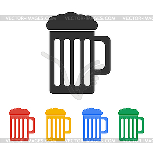 Beer mug icon - vector image