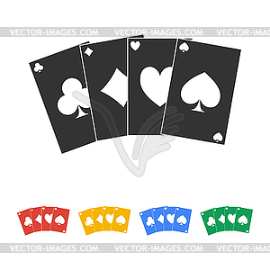 Playing cards icon - vector image