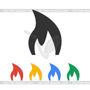 Fire icon - vector image