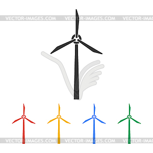 Wind turbine icon - vector clipart