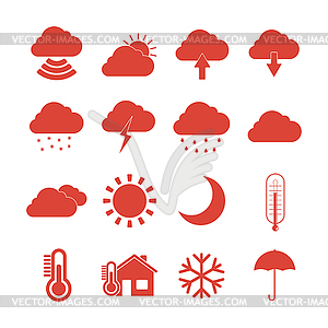 Weather Web Icons Set - vector clipart