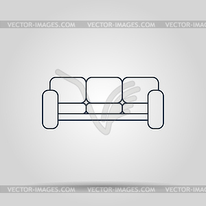 Sofa Icons. Modern design flat style icon - vector image