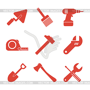 Working tools icon set - vector clipart