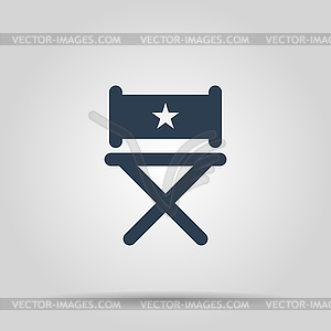 Director chair icon - vector clipart