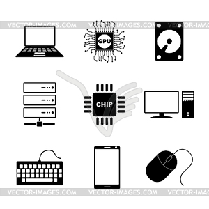 Technology Icons Set - vector clipart
