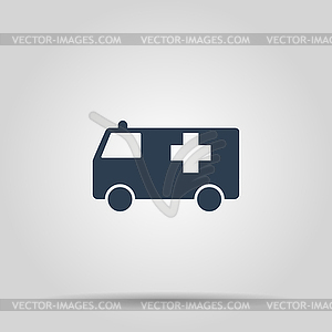 Ambulance icon. Flat - vector clip art