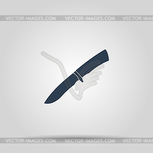 Knife icon. Flat - vector clipart