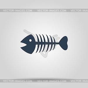 Fish skeleton. Flat - royalty-free vector image