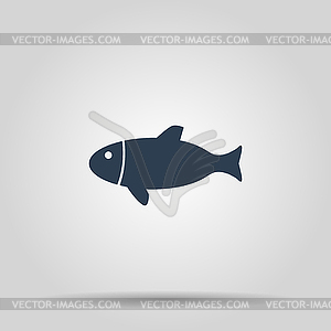 Рыба значок - векторный клипарт