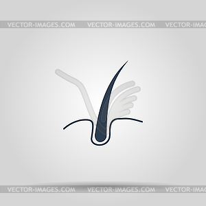 Hair icon. Flat - vector image