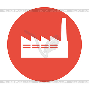 Icon of factory - vector clip art