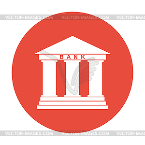 Bank icon. Modern design flat style icon - stock vector clipart