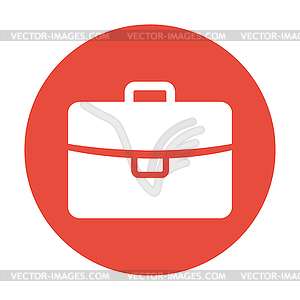 Briefcase icon, . Flat design style - vector image