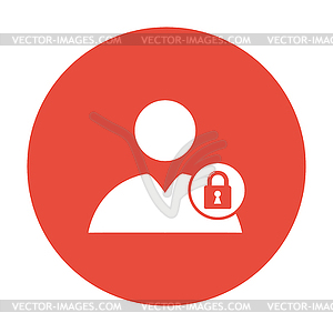 User icon, lock icon - vector image