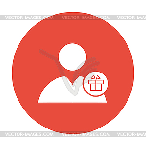 User icon present - vector image