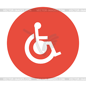 Cripple Flat Simple Icon - vector image