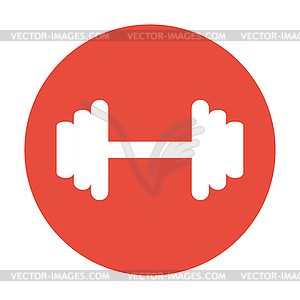 Modern flat dumbbell icon. Eps10 - vector clip art