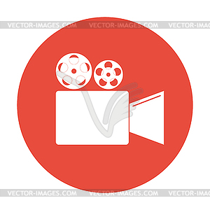 Cinema camera icon - royalty-free vector image