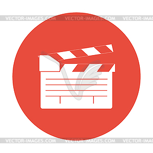 Movie clapper board, movie maker - vector image