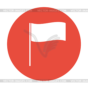 Значок флага. Местоположение значок маркера. Плоский дизайн стиль - векторное изображение EPS