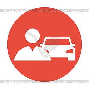 Car icon. Flat design style - vector image