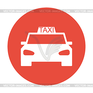Taxi icon. Flat design style - vector clipart
