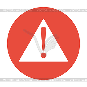 Attention sign with exclamation mark icon - vector clipart