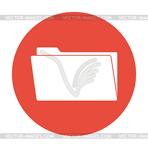 Folder flat web icon - vector image