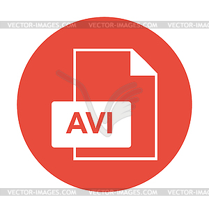 Avi file icon - vector clipart