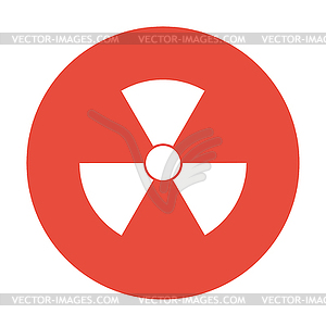 Radiation symbol. Flat design style - vector clip art