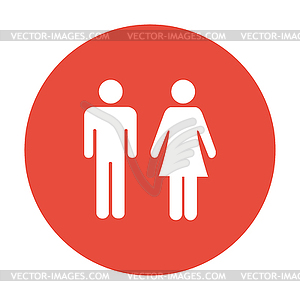 Man and woman icons - vector clip art