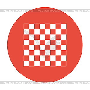 Wooden chess board. flat view of top - vector image