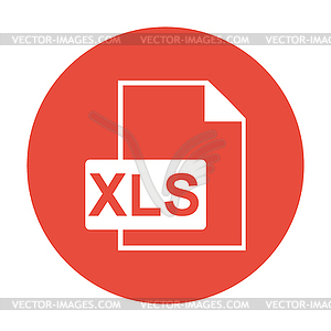 Xls icon. Flat design style - vector clipart / vector image