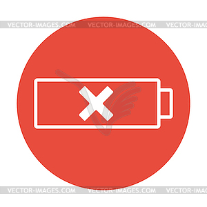 Battery icon. Flat design style - vector image