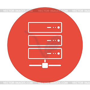 Computer Server icon, flat design - vector clipart