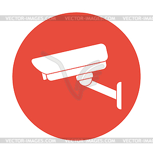 Silhouette of surveillance cameras - vector clipart