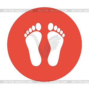 Footprint - icon - vector clip art