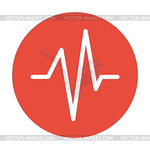 Heart beat, Cardiogram, Medical icon - - vector clipart