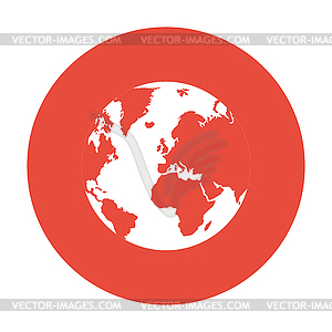 Pictograph of globe - vector clipart